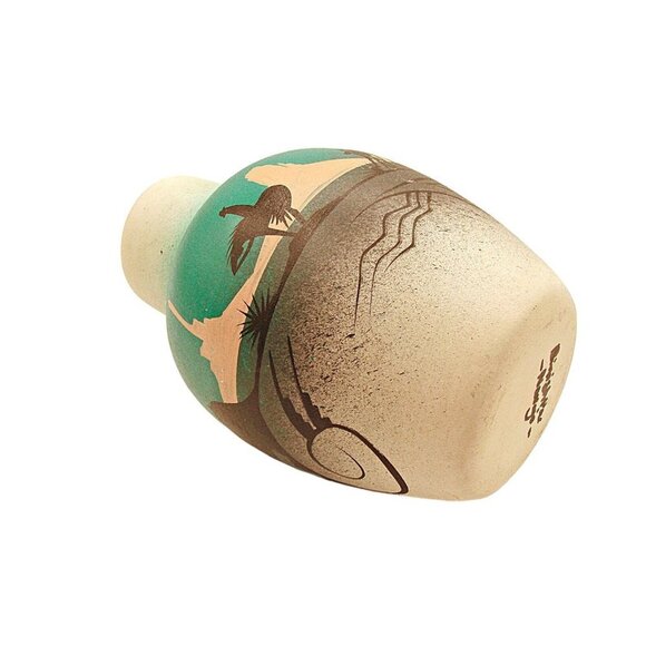 Binishtaa Navajo Native American Pottery Vase Artist Signed Hand Painted Art Jar - Picture 4 of 12